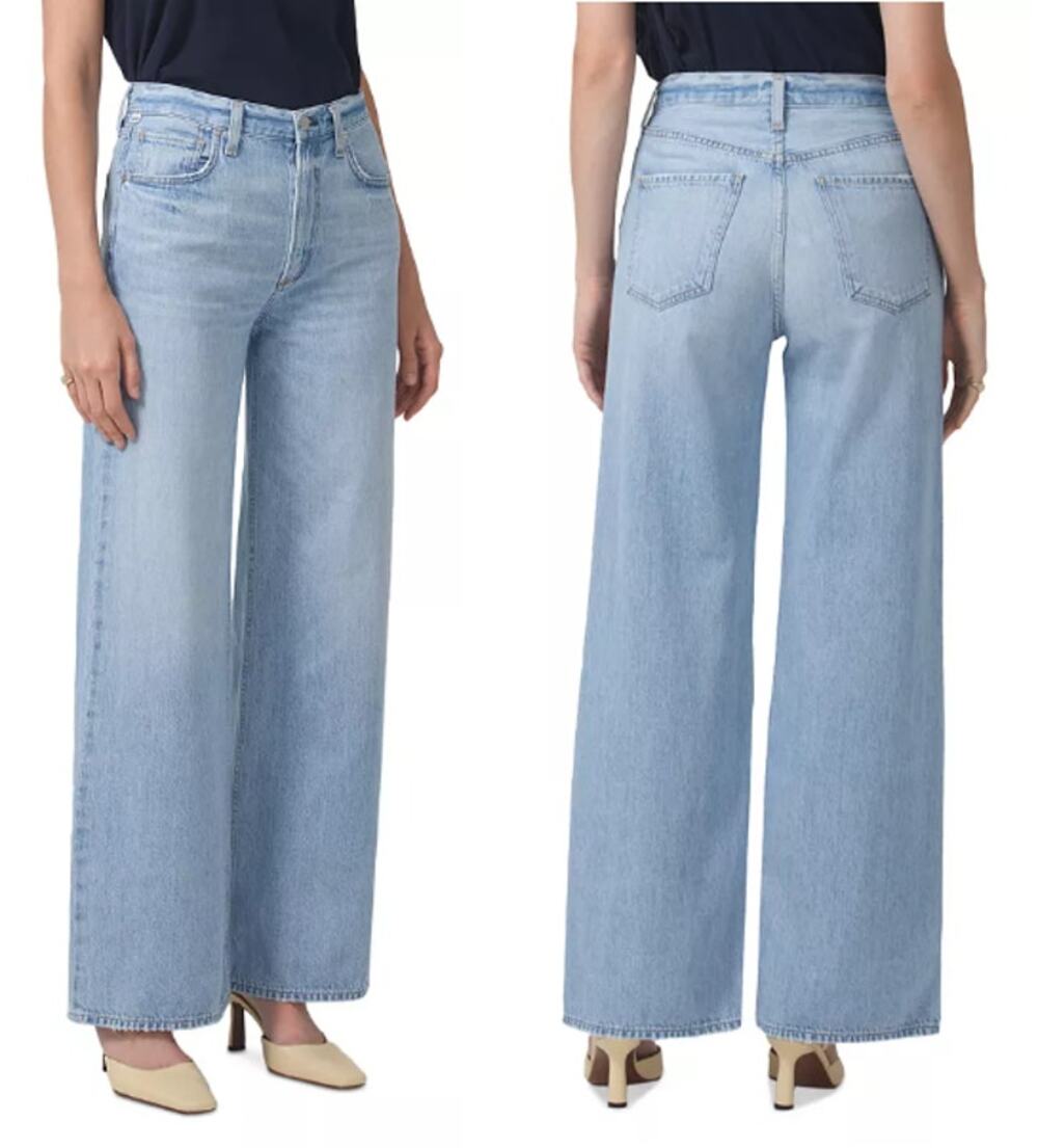 NWT Citizens of Humanity Paloma High Rise Baggy Wide Leg Jeans Moonbeam Women 26